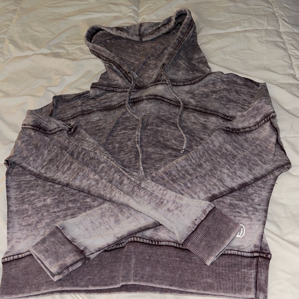 Purple crop top hoodie